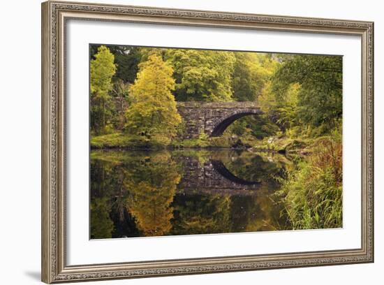 Bridge over River Conwy in Autumn, Near Betwys-Y-Coed, Wales, United Kingdom, Europe-Peter Barritt-Framed Photographic Print