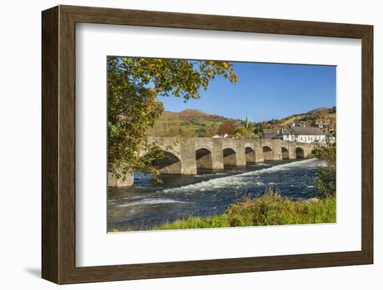 Bridge over River Usk, Crickhowell, Powys, Brecon, Wales, United Kingdom, Europe-Billy Stock-Framed Photographic Print