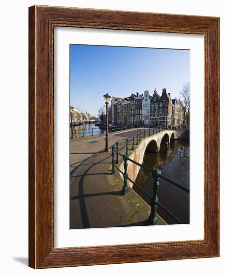 Bridge over the Keizersgracht Canal, Amsterdam, Netherlands, Europe-Amanda Hall-Framed Photographic Print