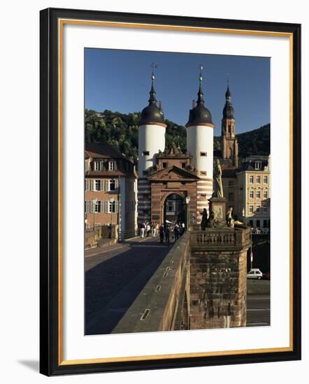 Bridge Over the Neckar River, Heidelburg, Baden Wurttemberg, Germany-Gavin Hellier-Framed Photographic Print