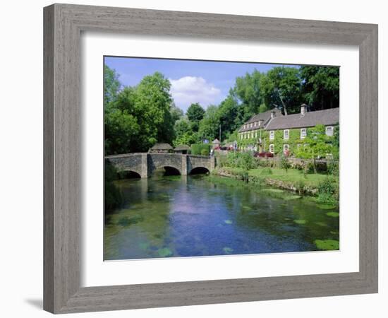 Bridge Over the River Colne, Bibury, the Cotswolds, Oxfordshire, England, UK-Neale Clarke-Framed Photographic Print