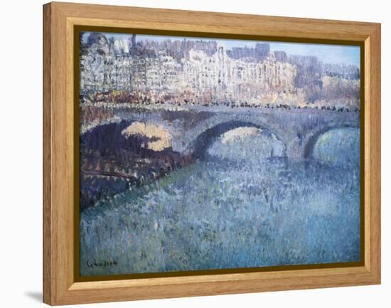 Bridge Over the Seine, Pont De Seine, Paris-Eugène Boudin-Framed Premier Image Canvas