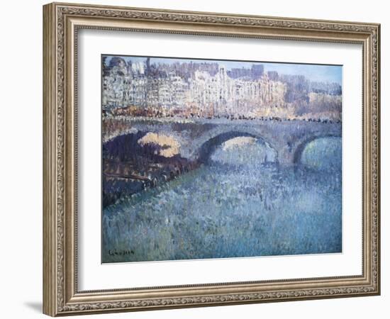 Bridge Over the Seine, Pont De Seine, Paris-Eugène Boudin-Framed Giclee Print