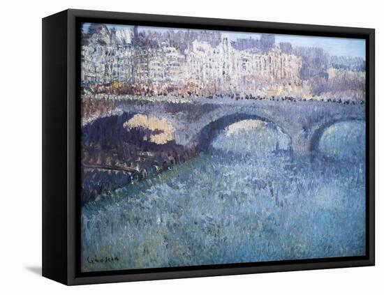 Bridge Over the Seine, Pont De Seine, Paris-Eugène Boudin-Framed Premier Image Canvas