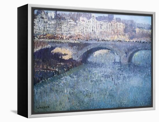 Bridge Over the Seine, Pont De Seine, Paris-Eugène Boudin-Framed Premier Image Canvas