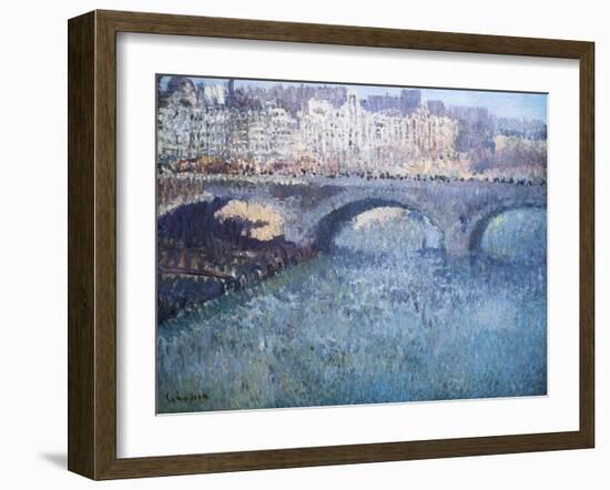 Bridge Over the Seine, Pont De Seine, Paris-Eugène Boudin-Framed Giclee Print