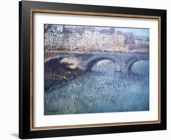 Bridge Over the Seine, Pont De Seine, Paris-Eugène Boudin-Framed Giclee Print