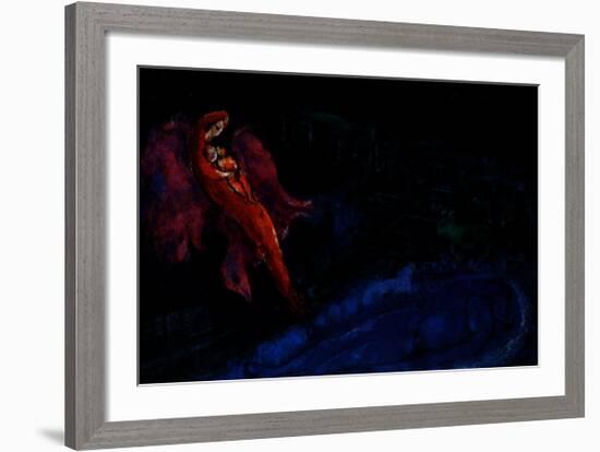 Bridge over the Seine-Marc Chagall-Framed Art Print