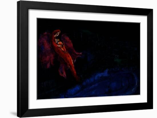 Bridge over the Seine-Marc Chagall-Framed Art Print