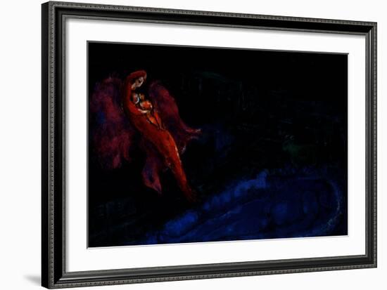 Bridge over the Seine-Marc Chagall-Framed Art Print