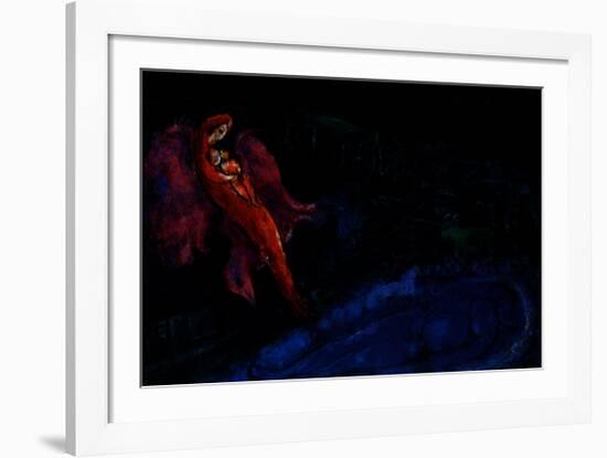 Bridge over the Seine-Marc Chagall-Framed Art Print