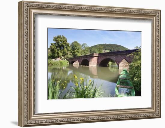 Bridge over the Tauber River, Gamburg, Taubertal Valley-Markus Lange-Framed Photographic Print