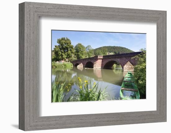 Bridge over the Tauber River, Gamburg, Taubertal Valley-Markus Lange-Framed Photographic Print