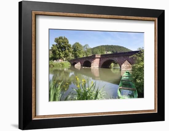 Bridge over the Tauber River, Gamburg, Taubertal Valley-Markus Lange-Framed Photographic Print