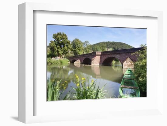 Bridge over the Tauber River, Gamburg, Taubertal Valley-Markus Lange-Framed Photographic Print