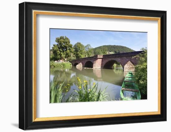 Bridge over the Tauber River, Gamburg, Taubertal Valley-Markus Lange-Framed Photographic Print