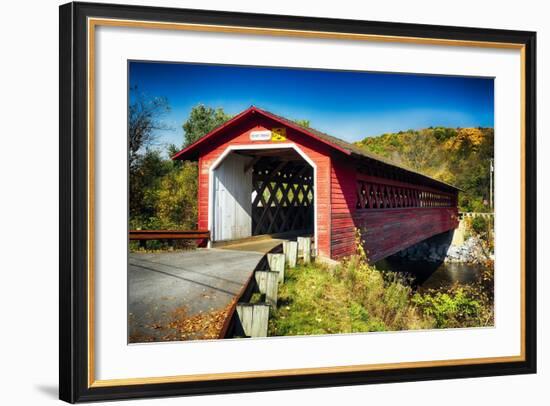 Bridge Over The Waloomsac River-George Oze-Framed Photographic Print