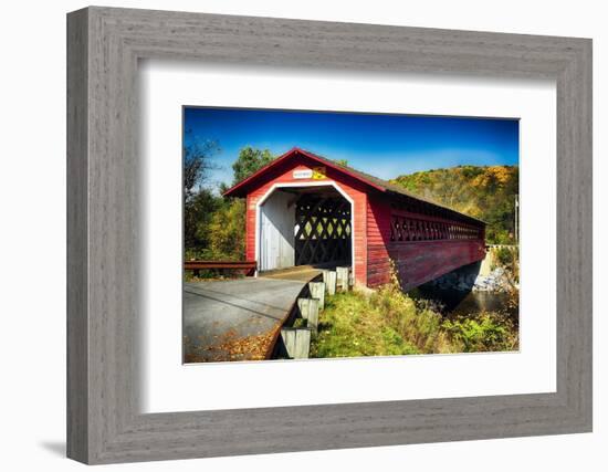 Bridge Over The Waloomsac River-George Oze-Framed Photographic Print