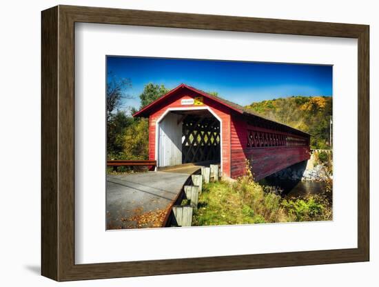 Bridge Over The Waloomsac River-George Oze-Framed Photographic Print