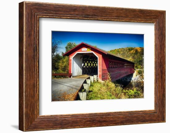 Bridge Over The Waloomsac River-George Oze-Framed Photographic Print