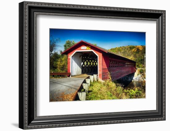 Bridge Over The Waloomsac River-George Oze-Framed Photographic Print