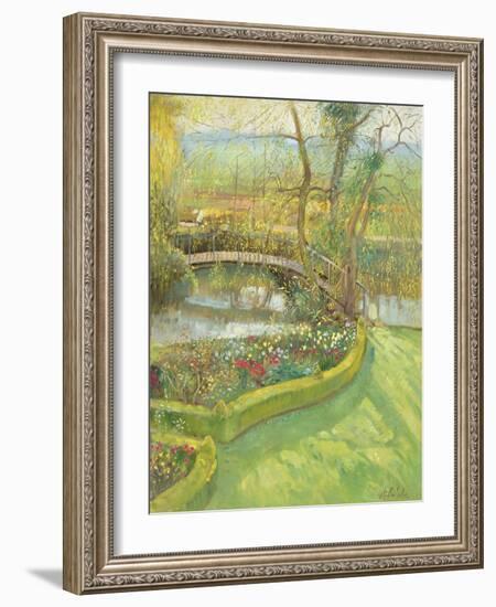 Bridge over the Willow, Bedfield-Timothy Easton-Framed Giclee Print