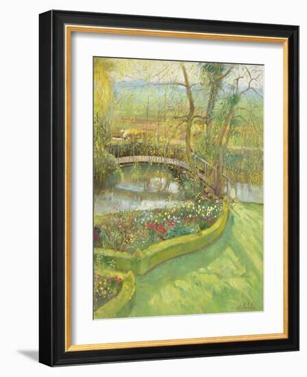 Bridge over the Willow, Bedfield-Timothy Easton-Framed Giclee Print