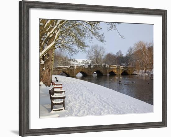 Bridge over the Wye River, Bakewell, Derbyshire, England, United Kingdom, Europe-Frank Fell-Framed Photographic Print