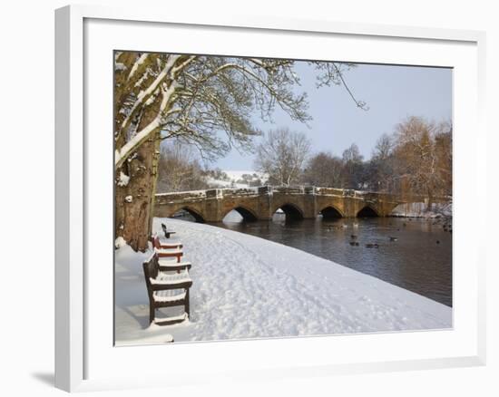 Bridge over the Wye River, Bakewell, Derbyshire, England, United Kingdom, Europe-Frank Fell-Framed Photographic Print