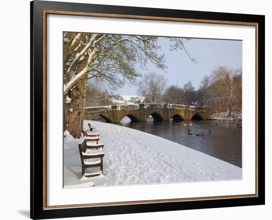 Bridge over the Wye River, Bakewell, Derbyshire, England, United Kingdom, Europe-Frank Fell-Framed Photographic Print