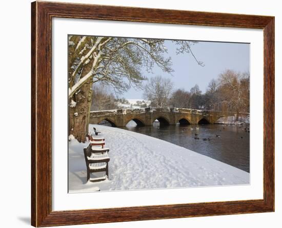 Bridge over the Wye River, Bakewell, Derbyshire, England, United Kingdom, Europe-Frank Fell-Framed Photographic Print