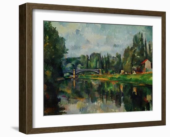 Bridge Over Ther Marne at Creteil, 1888-Paul Cézanne-Framed Premium Giclee Print