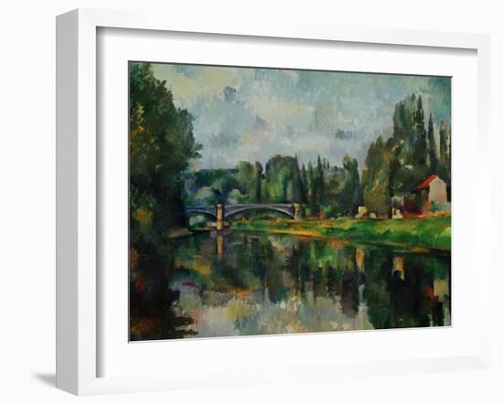 Bridge Over Ther Marne at Creteil, 1888-Paul Cézanne-Framed Premium Giclee Print