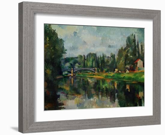 Bridge Over Ther Marne at Creteil, 1888-Paul Cézanne-Framed Giclee Print