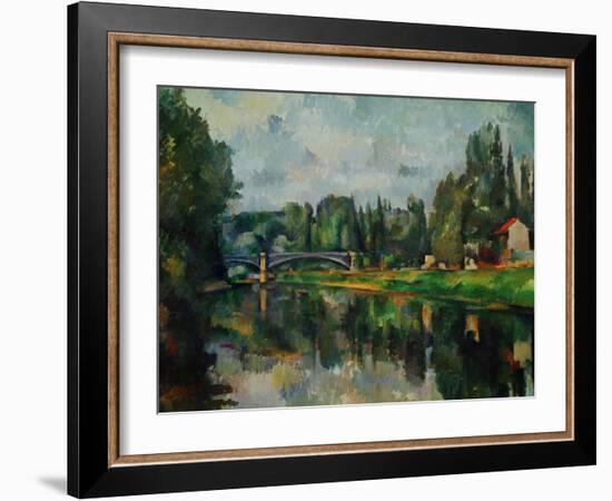 Bridge Over Ther Marne at Creteil, 1888-Paul Cézanne-Framed Giclee Print