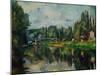 Bridge Over Ther Marne at Creteil, 1888-Paul Cézanne-Mounted Giclee Print