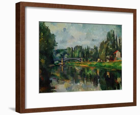 Bridge Over Ther Marne at Creteil, 1888-Paul Cézanne-Framed Giclee Print