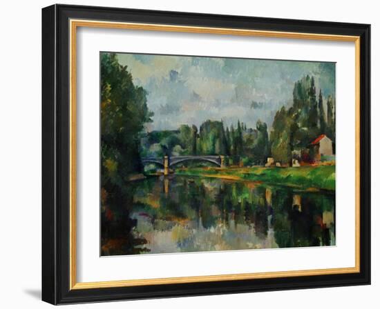 Bridge Over Ther Marne at Creteil, 1888-Paul Cézanne-Framed Giclee Print