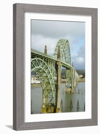 Bridge Over Yaquina Bay. Newport, OR-Justin Bailie-Framed Photographic Print