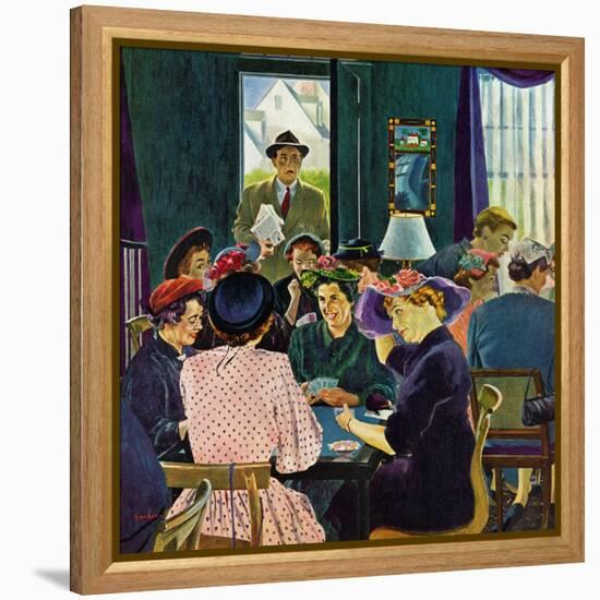 "Bridge Party", November 28, 1953-George Hughes-Framed Premier Image Canvas