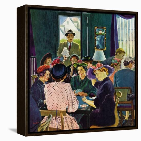 "Bridge Party", November 28, 1953-George Hughes-Framed Premier Image Canvas