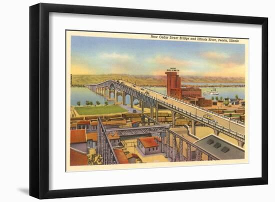 Bridge, Peoria, Illinois-null-Framed Art Print