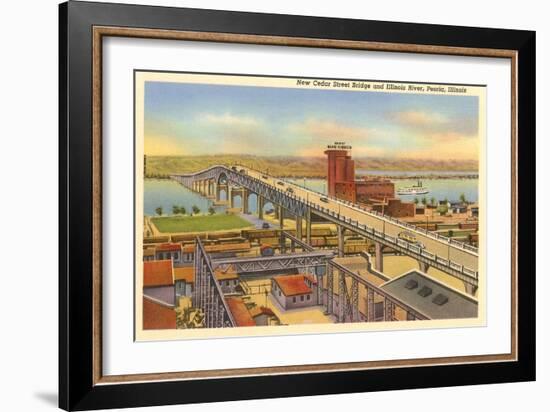 Bridge, Peoria, Illinois-null-Framed Art Print