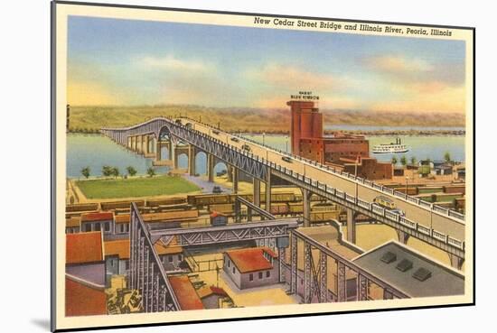 Bridge, Peoria, Illinois-null-Mounted Art Print