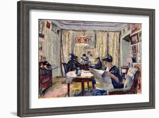 Bridge Players (Le Partie De Bridge), Ca. 1911-Edouard Vuillard-Framed Giclee Print