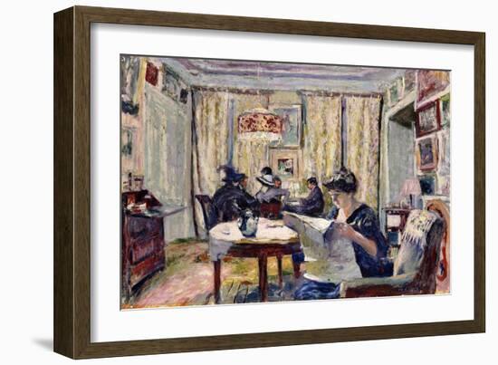Bridge Players (Le Partie De Bridge), Ca. 1911-Edouard Vuillard-Framed Giclee Print