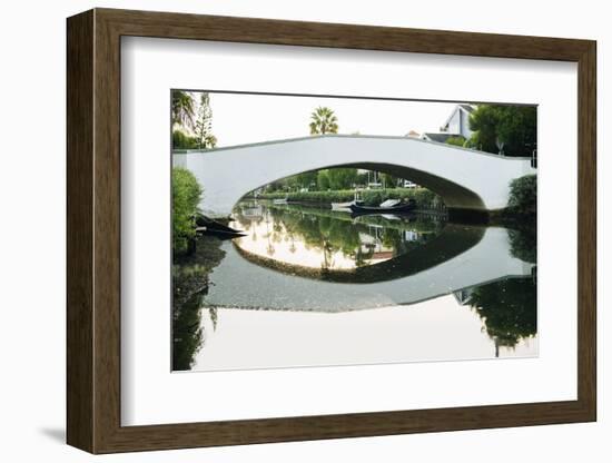 Bridge reflecting in water, Venice Beach, Los Angeles, California, USA-Panoramic Images-Framed Photographic Print