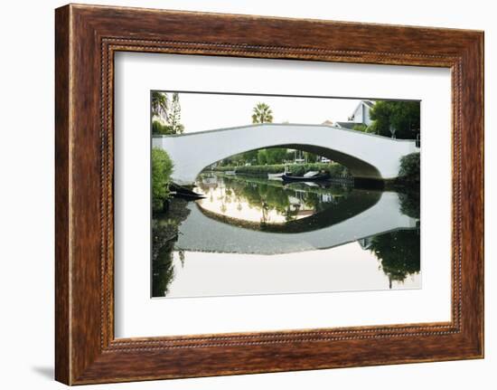 Bridge reflecting in water, Venice Beach, Los Angeles, California, USA-Panoramic Images-Framed Photographic Print