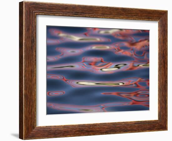 Bridge Reflections Create Abstract Patterns in Water, Socorro, New Mexico, USA-Arthur Morris-Framed Photographic Print