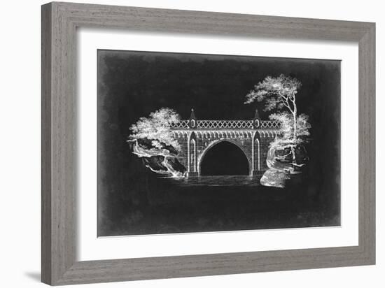 Bridge Schematic I-null-Framed Art Print